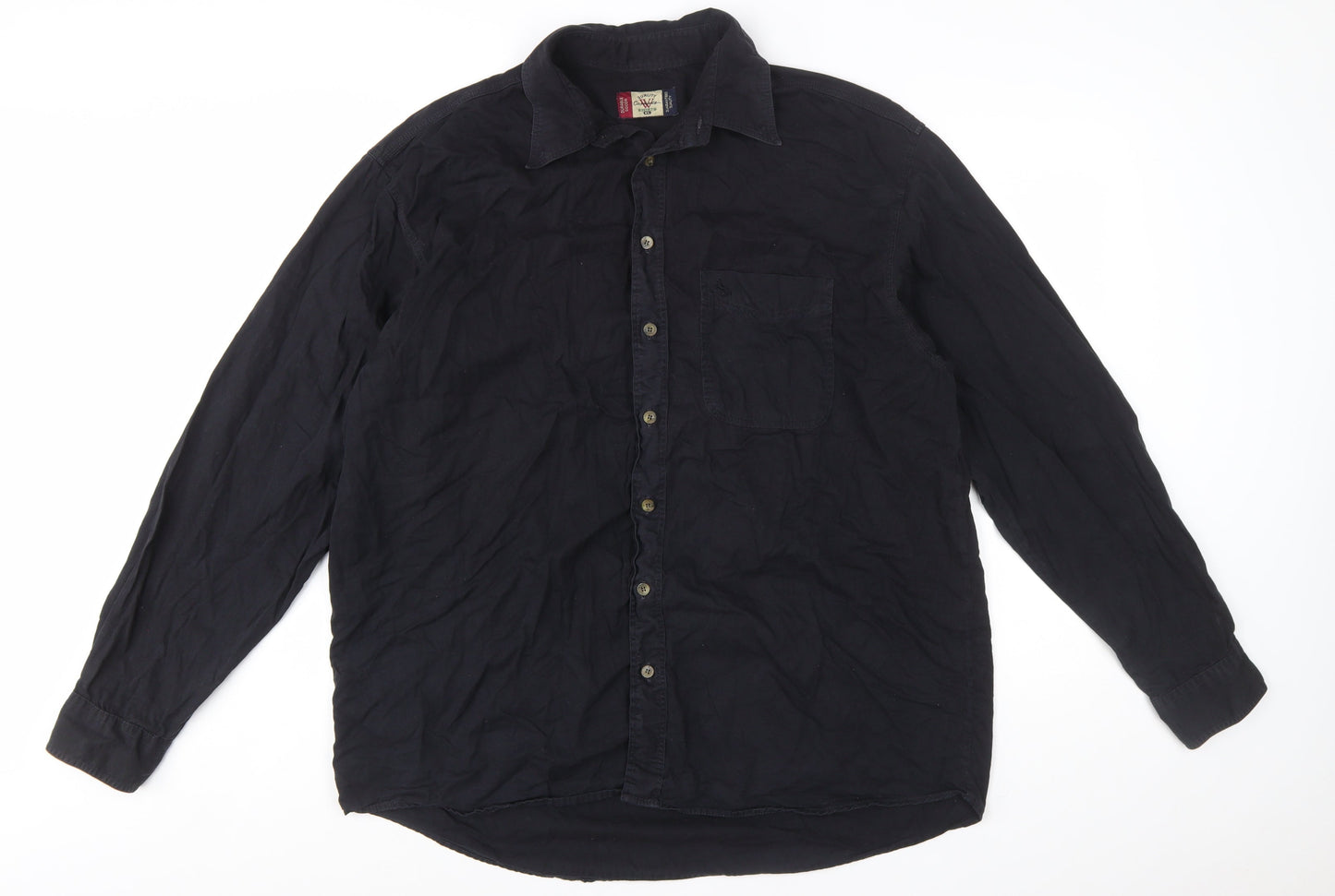 Wrangler Men's Black XL Long Sleeve Button-Up Casual Shirt
