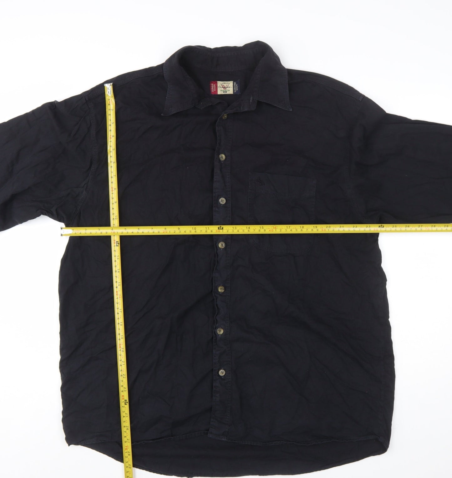 Wrangler Men's Black XL Long Sleeve Button-Up Casual Shirt