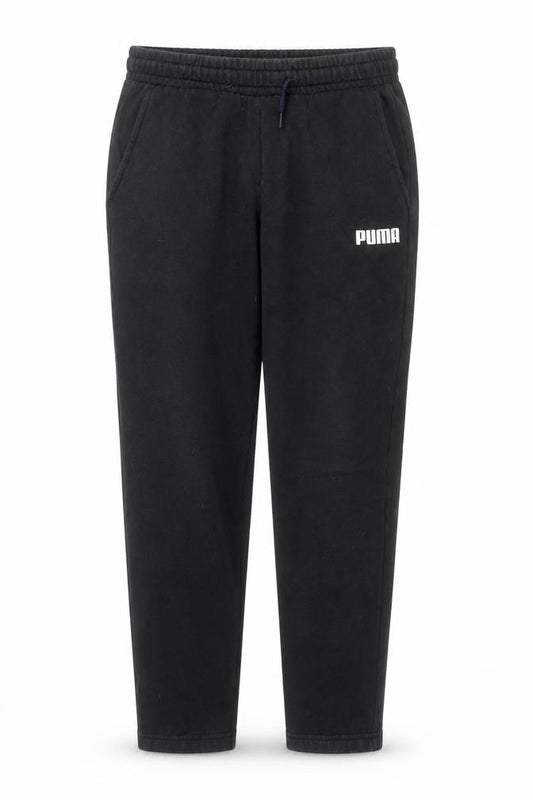 Puma Men's Black Large Jogger Sweatpants with Elastic Waist