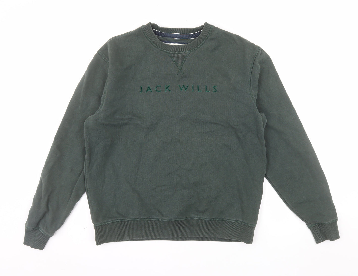 Jack Wills Mens Green M Crew Neck Pullover Sweatshirt