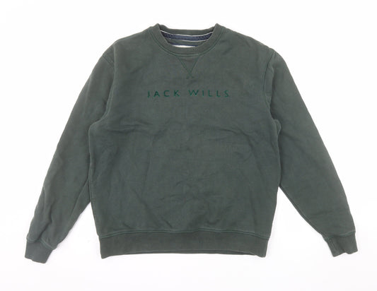 Jack Wills Mens Green M Crew Neck Pullover Sweatshirt
