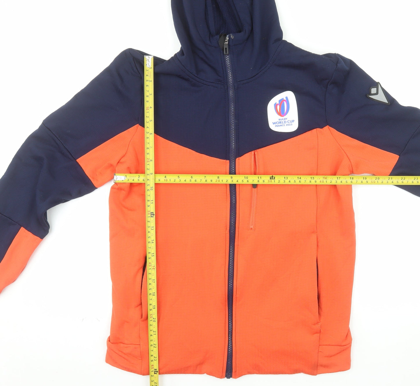 Rugby World Cup 2023 Men's Orange Blue Full Zip Hoodie L