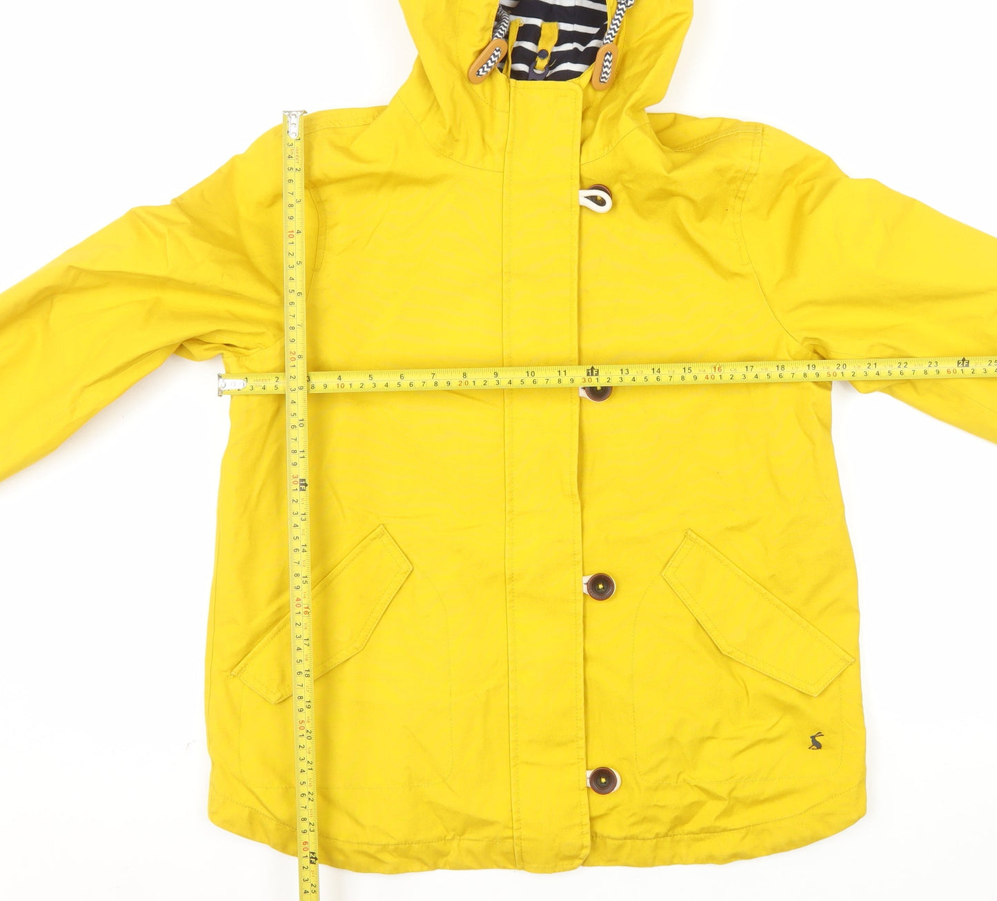 Joules Women’s Yellow Waterproof Rain Coat Jacket Size 12