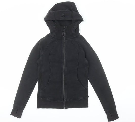 Lululemon Women Black Size S Full Zip Hoodie Cotton Blend