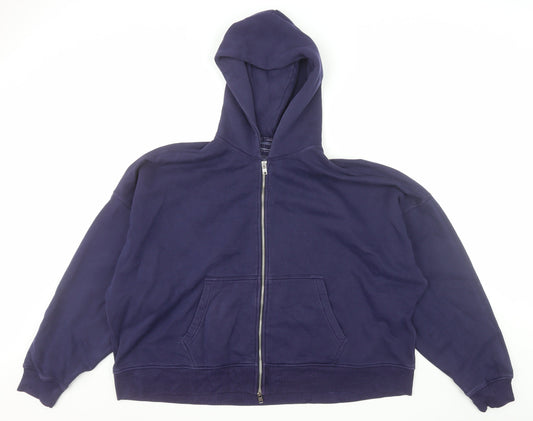 Abercrombie & Fitch Men's Blue Full Zip Hoodie XL Relaxed Fit