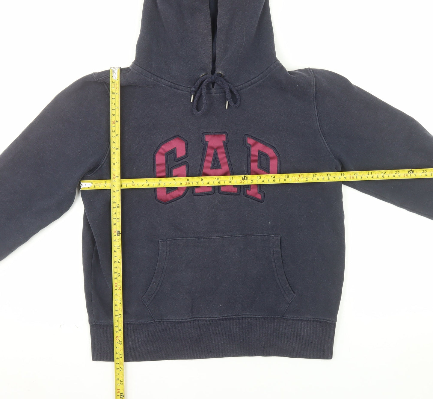 Gap Womens Navy Blue Pullover Hoodie M Cotton Blend Casual