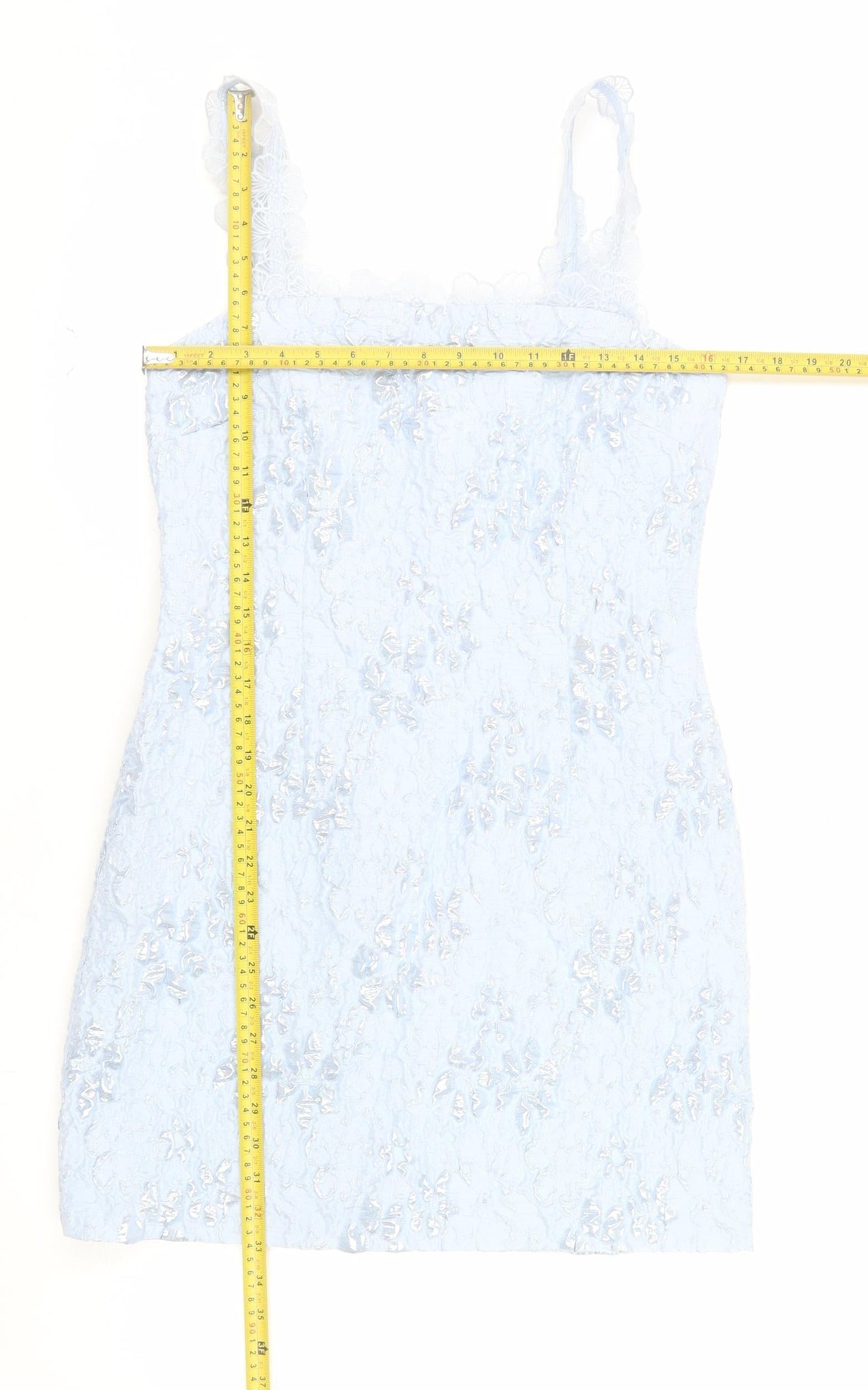 Marks and Spencer Women Blue Lace Bodycon Dress Size 10