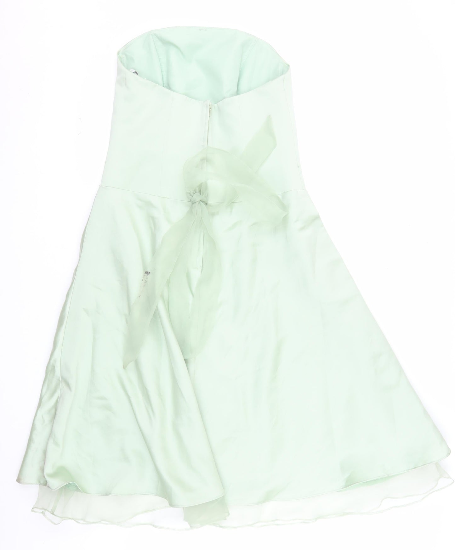 Alfred Angelo Women’s Green Strapless A-Line Chiffon Dress Size 16