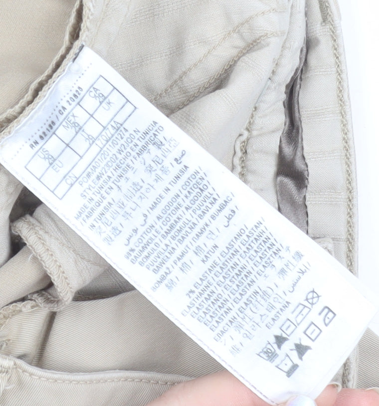 Guess Womens Beige Chino Shorts Size 12 Cotton Blend