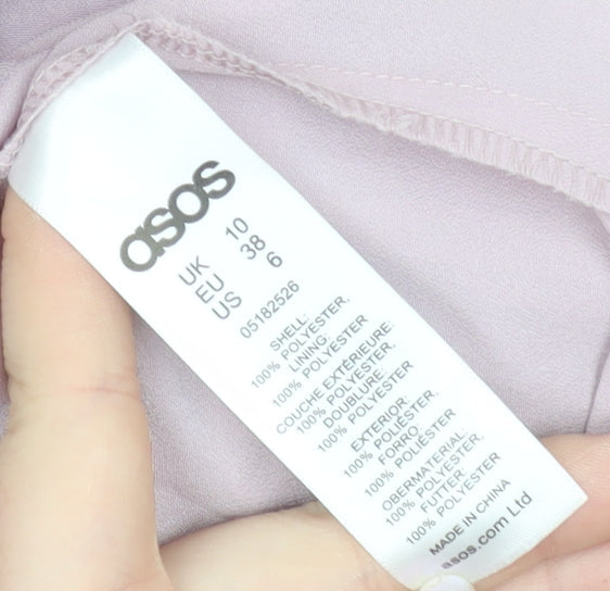 ASOS Women Pink Camisole Pleated Chiffon Tank Top Size 10