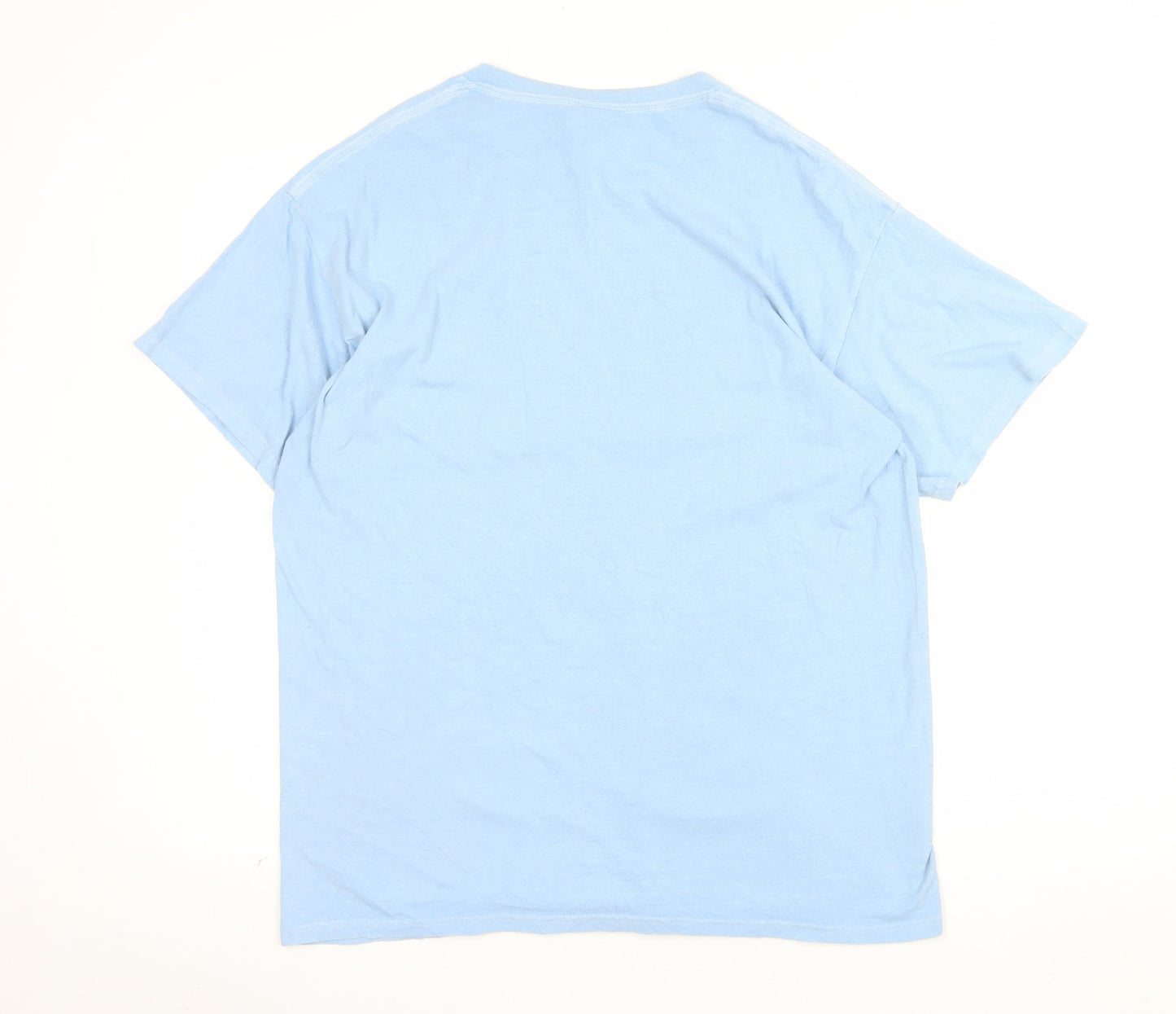 COLLUSION Men’s Blue Graphic Quote Cotton T-Shirt Size M