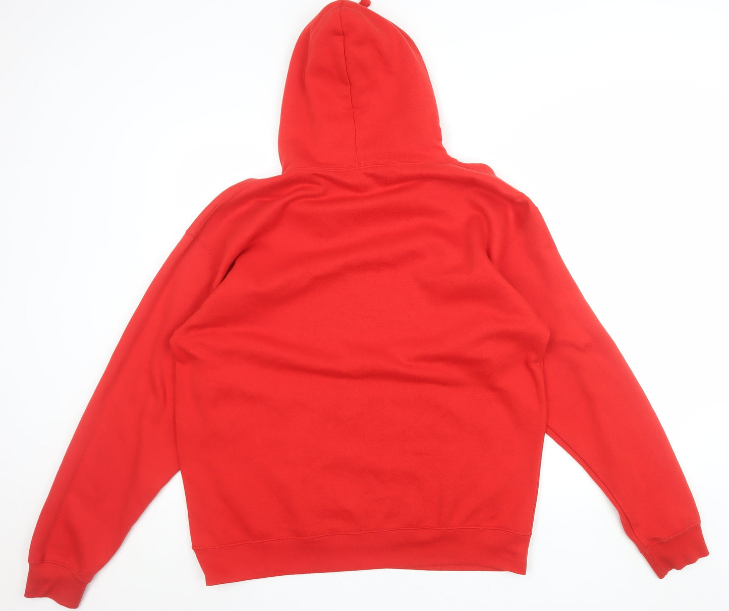 Club Classic Men's Red Pullover Hoodie Size L Graphic Print Cotton Blend