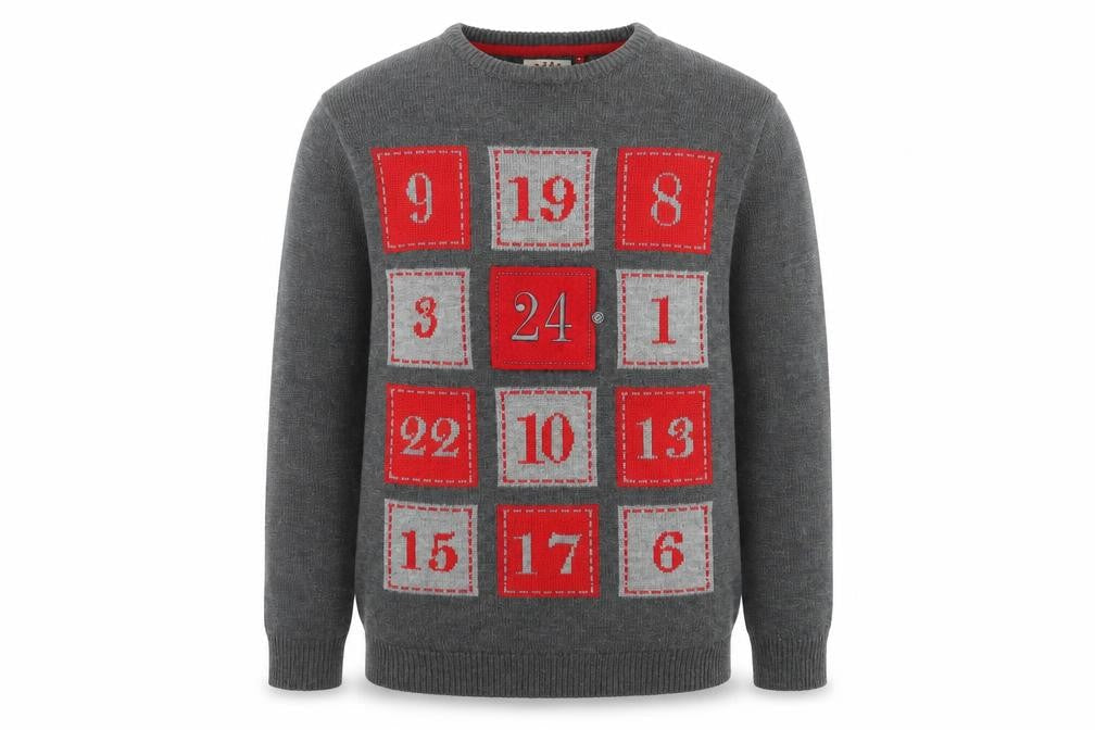 Its Cold Outside Men's Grey Christmas Crew Neck Jumper M