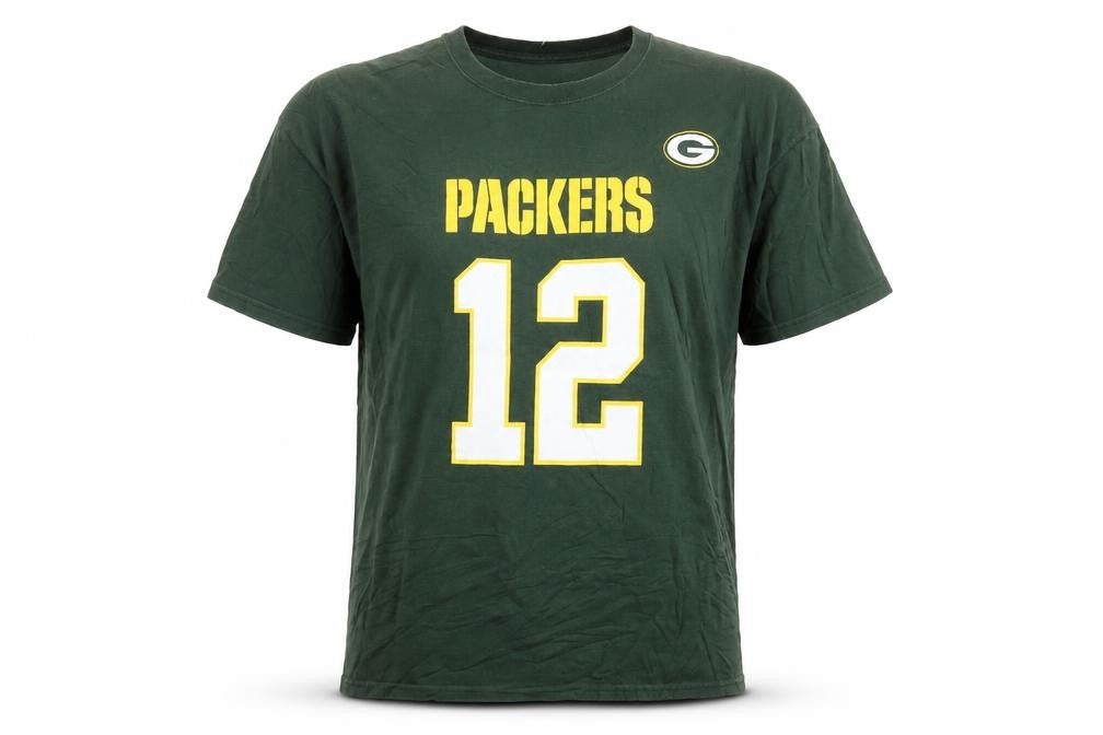 NFL Team Apparel Men's Green Packers 12 Graphic T-Shirt XL Cotton