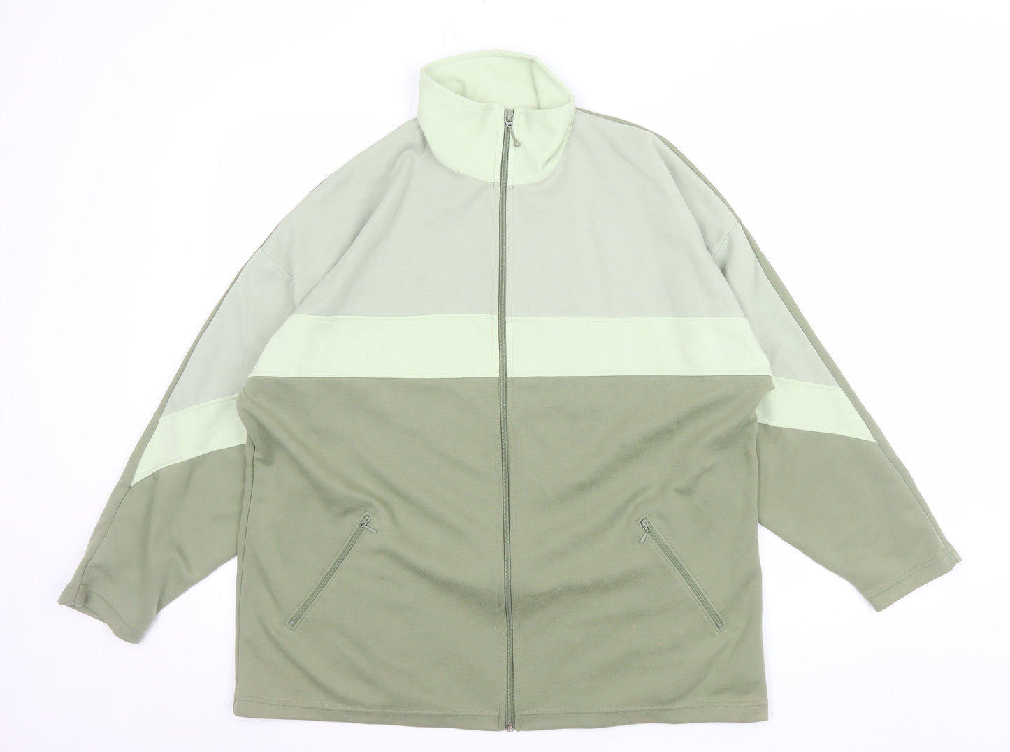 Fabrizio Men's Green Full Zip Sweatshirt S Lightweight