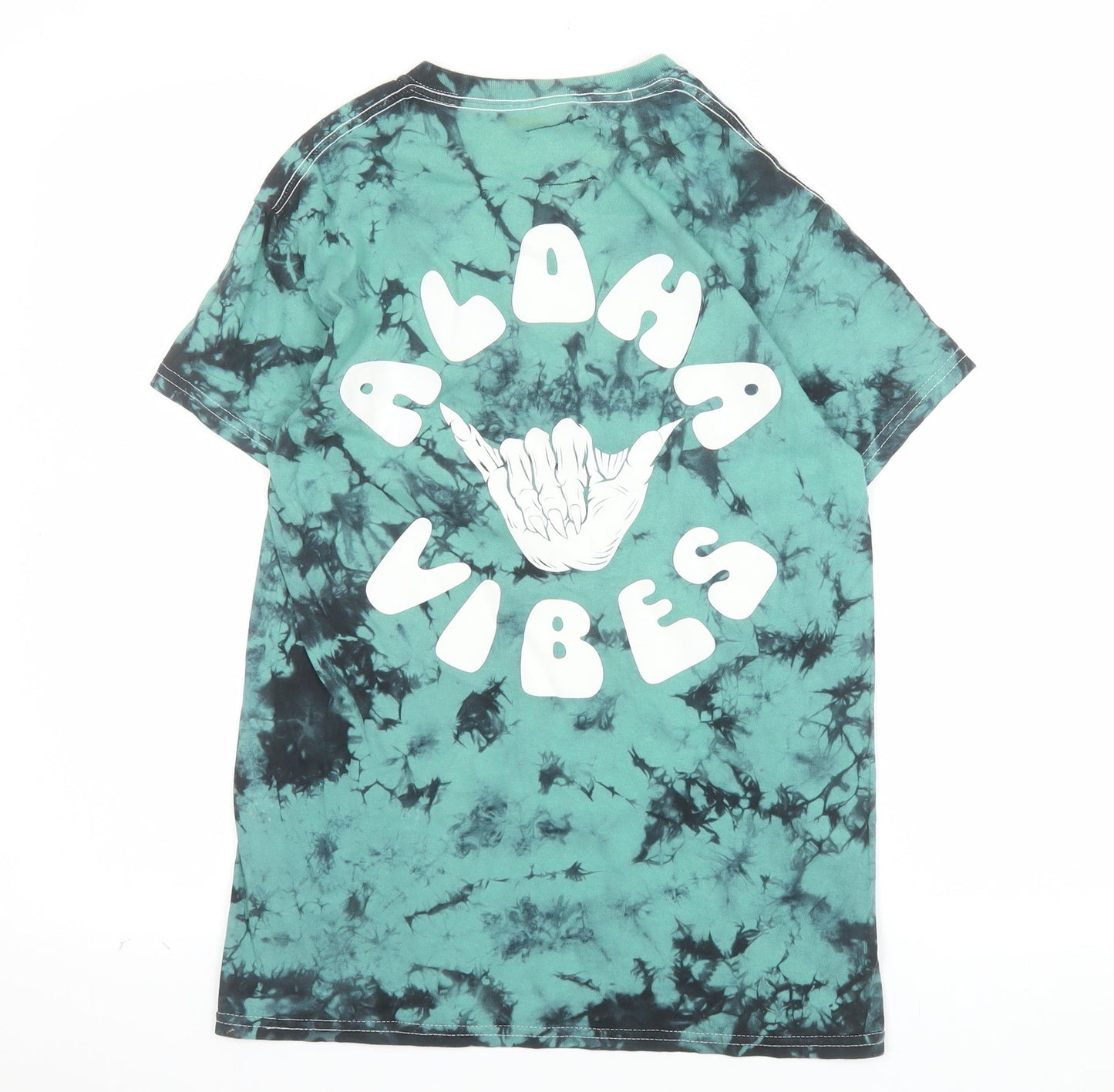 After Hours Fun Men's Green Tie Dye Aloha Vibes T-Shirt Size S