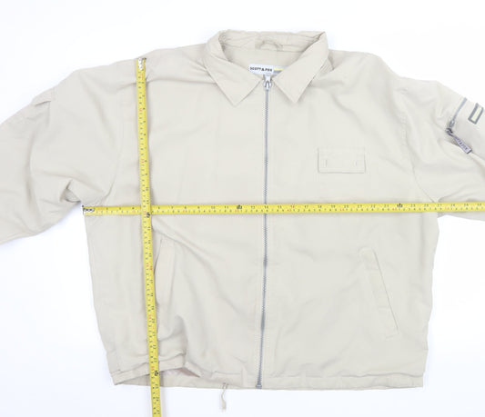 Scott & Fox Men's Beige Full Zip Polyester Jacket L