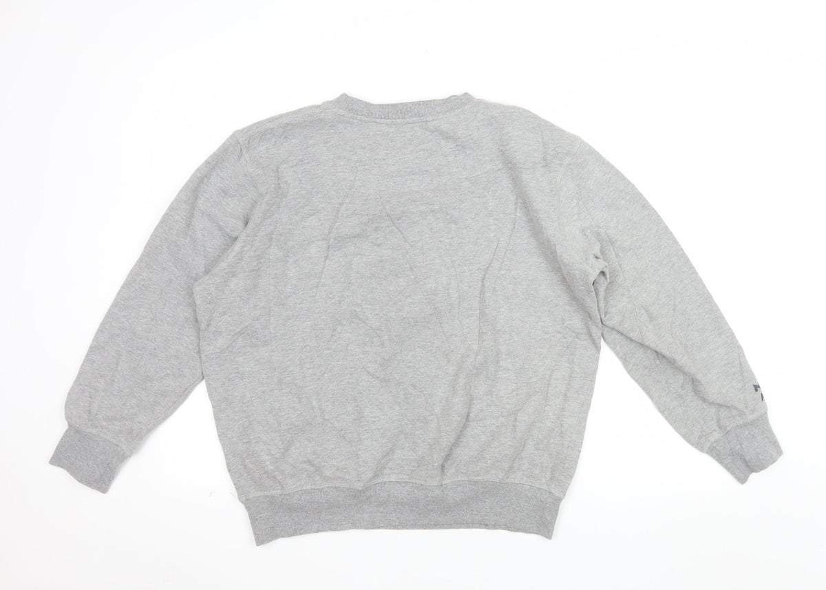 GU Men's Grey Mickey Mouse Graphic Pullover Sweatshirt Size L