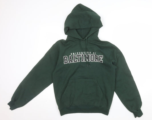 Champion Men's Green Pullover Hoodie S University of Baltimore Logo