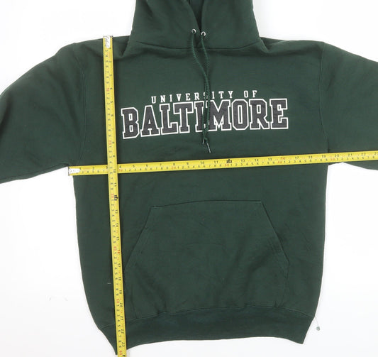 Champion Men's Green Pullover Hoodie S University of Baltimore Logo