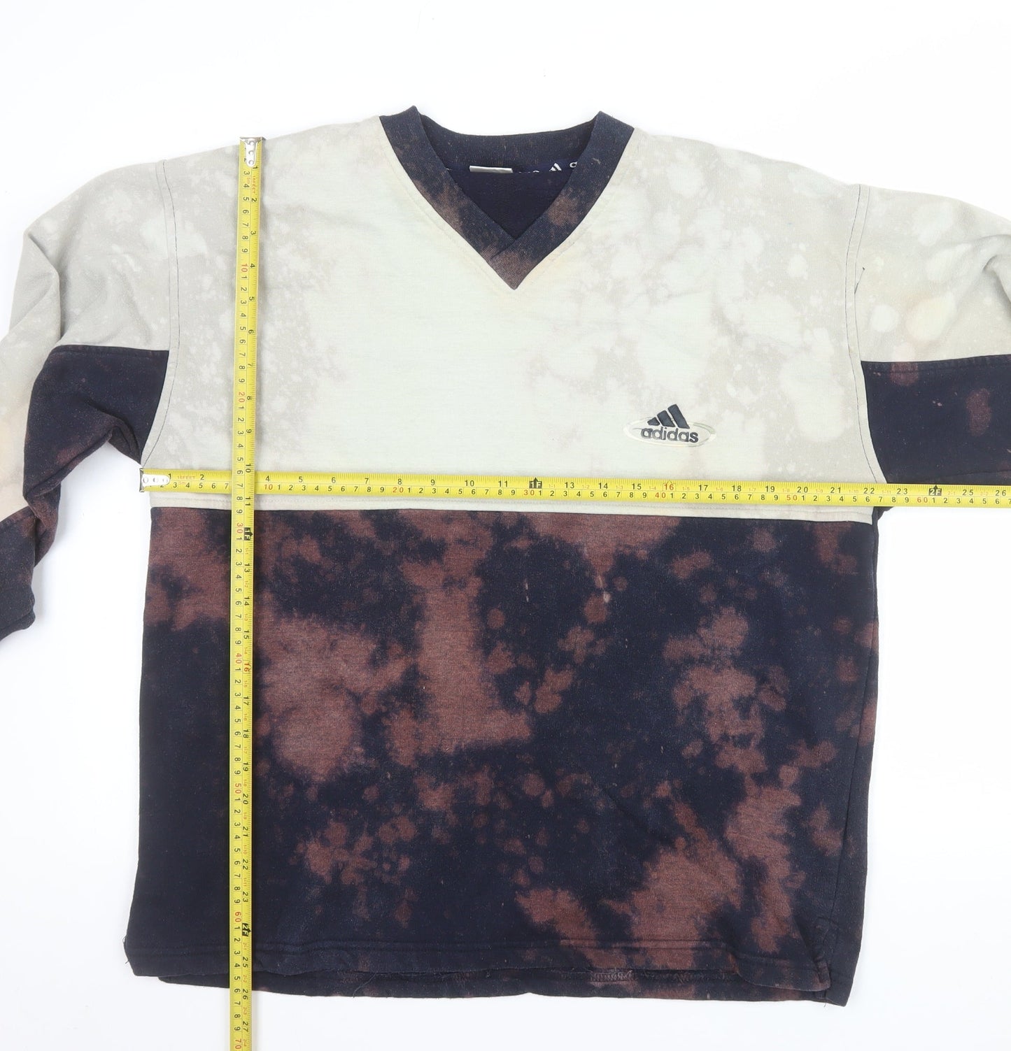 Adidas Men's Multicoloured V-Neck Retro Pullover Sweatshirt M