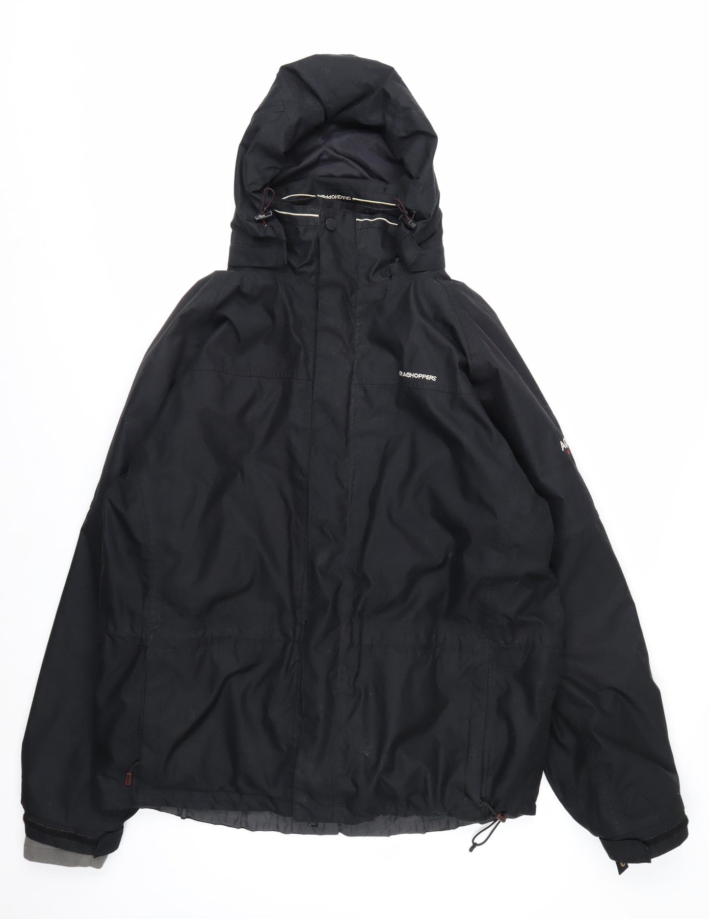 Craghoppers Men's Black Waterproof Hooded Rain Jacket L