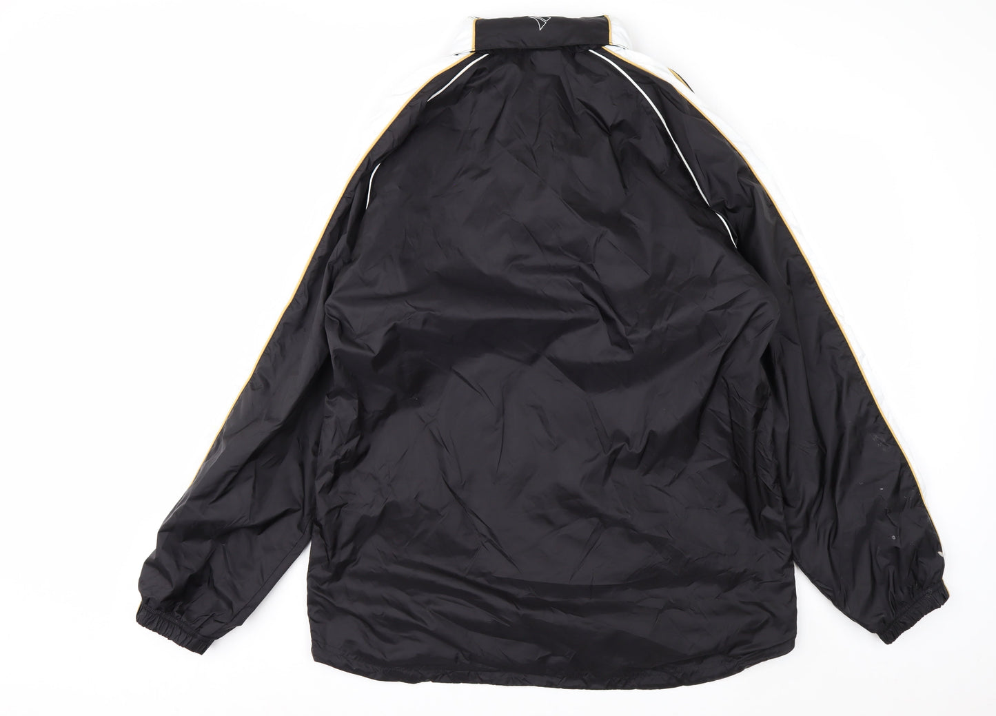 Jako Men's Black L Windbreaker Sports Jacket Nylon Zip Pockets