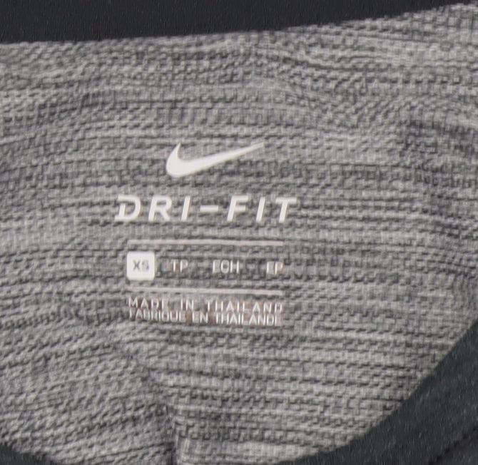 Nike Womens Black XS Dri-Fit Cropped Long Sleeve Sports Top