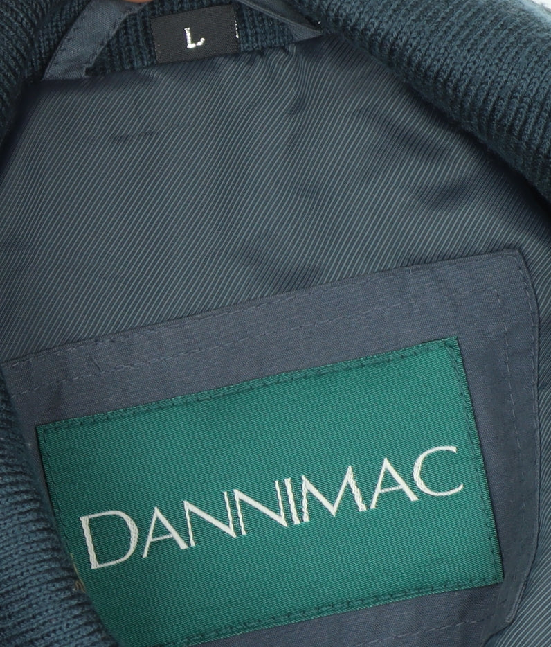 Dannimac Men’s Blue Cotton Nylon Bomber Jacket Lined Size L