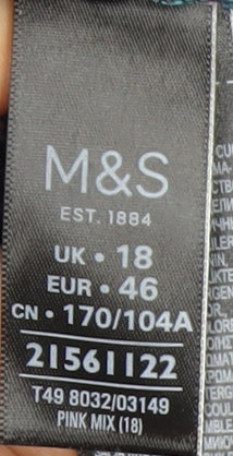 Marks and Spencer Women’s Multicoloured Fleece Zip Jacket Size 18