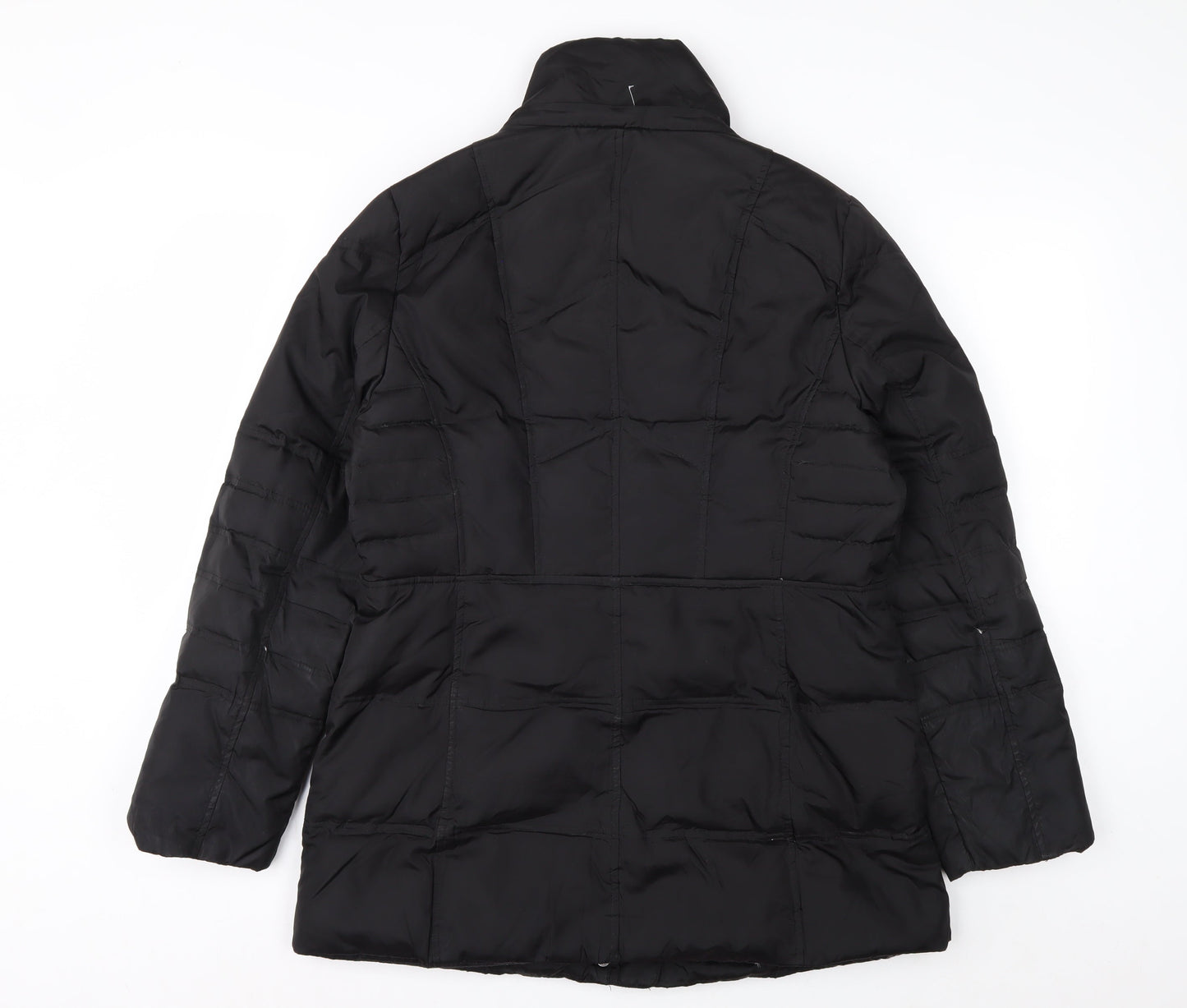 London Fog Womens Black Mid-Length Puffer Coat Jacket M