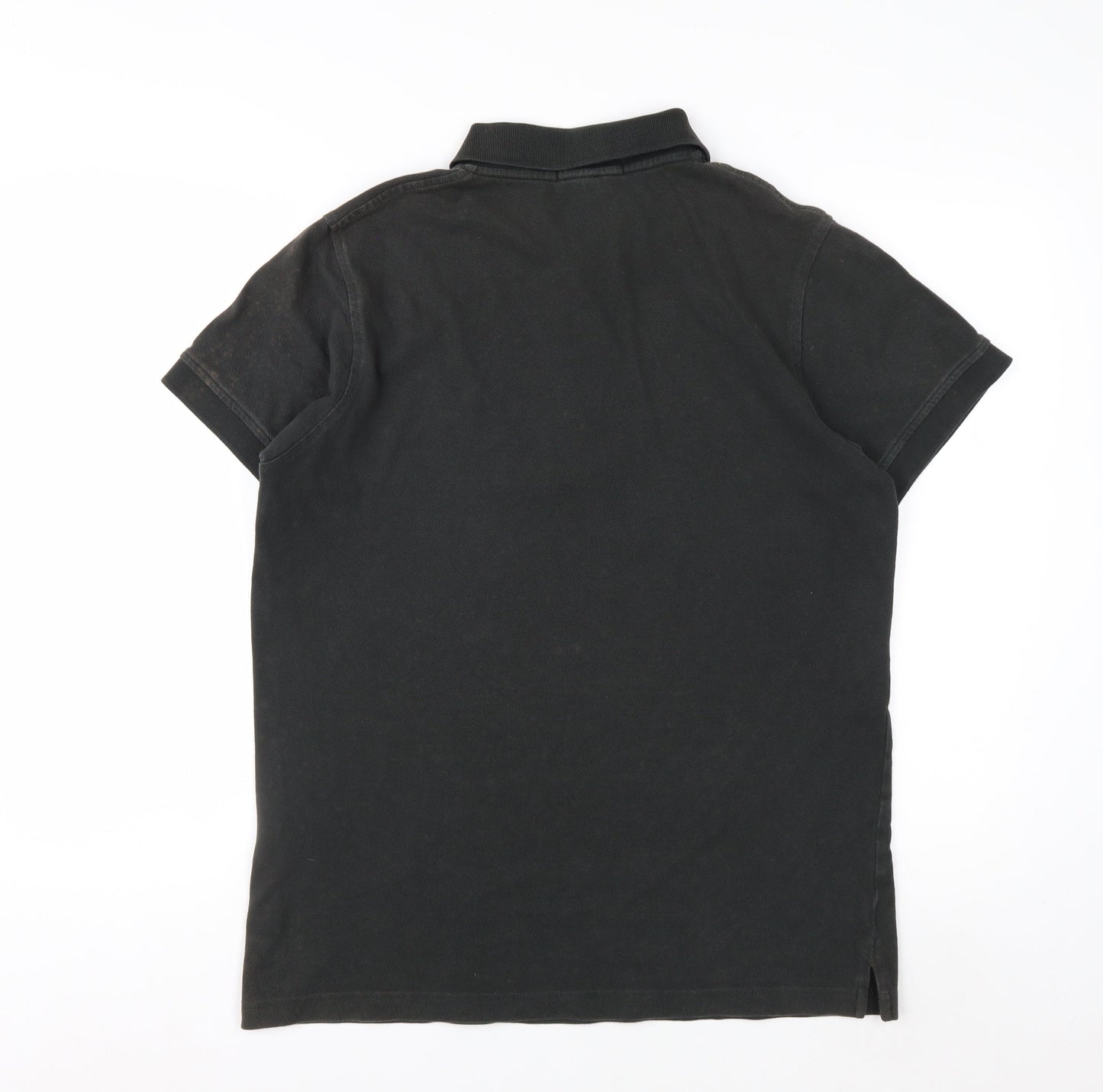 Lyle & Scott Men's Black Cotton Polo Shirt Size L Classic Fit