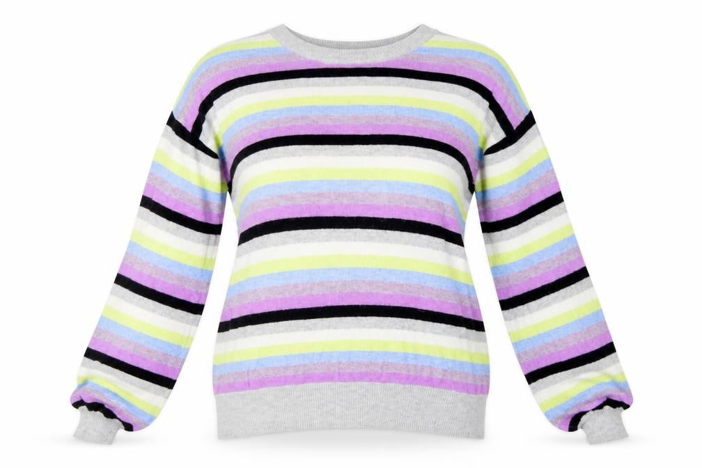 Mint Velvet Women's Multicoloured Striped Crew Neck Jumper Size 10