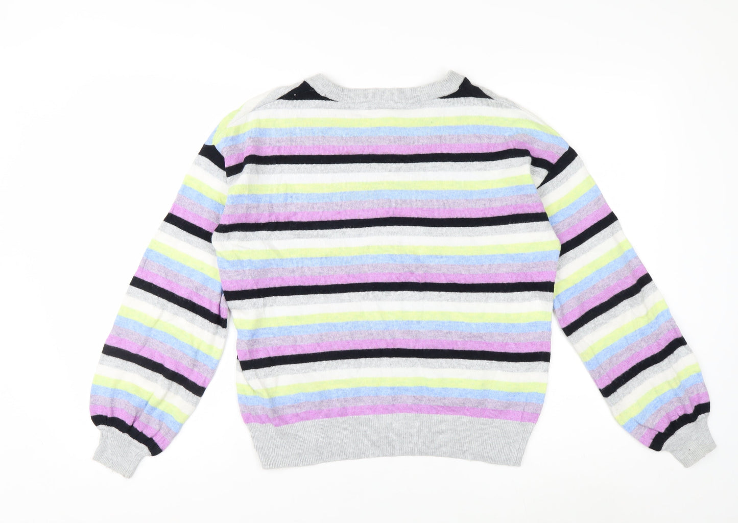 Mint Velvet Women's Multicoloured Striped Crew Neck Jumper Size 10