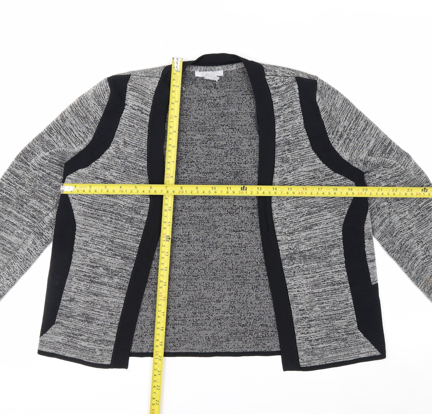 H&M Women’s Grey Long Sleeve Open Front Knit Cardigan Size 12