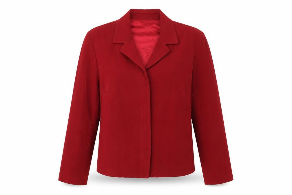 Clio Petites Women's Red Short Jacket Size S Petite Lined Polyester