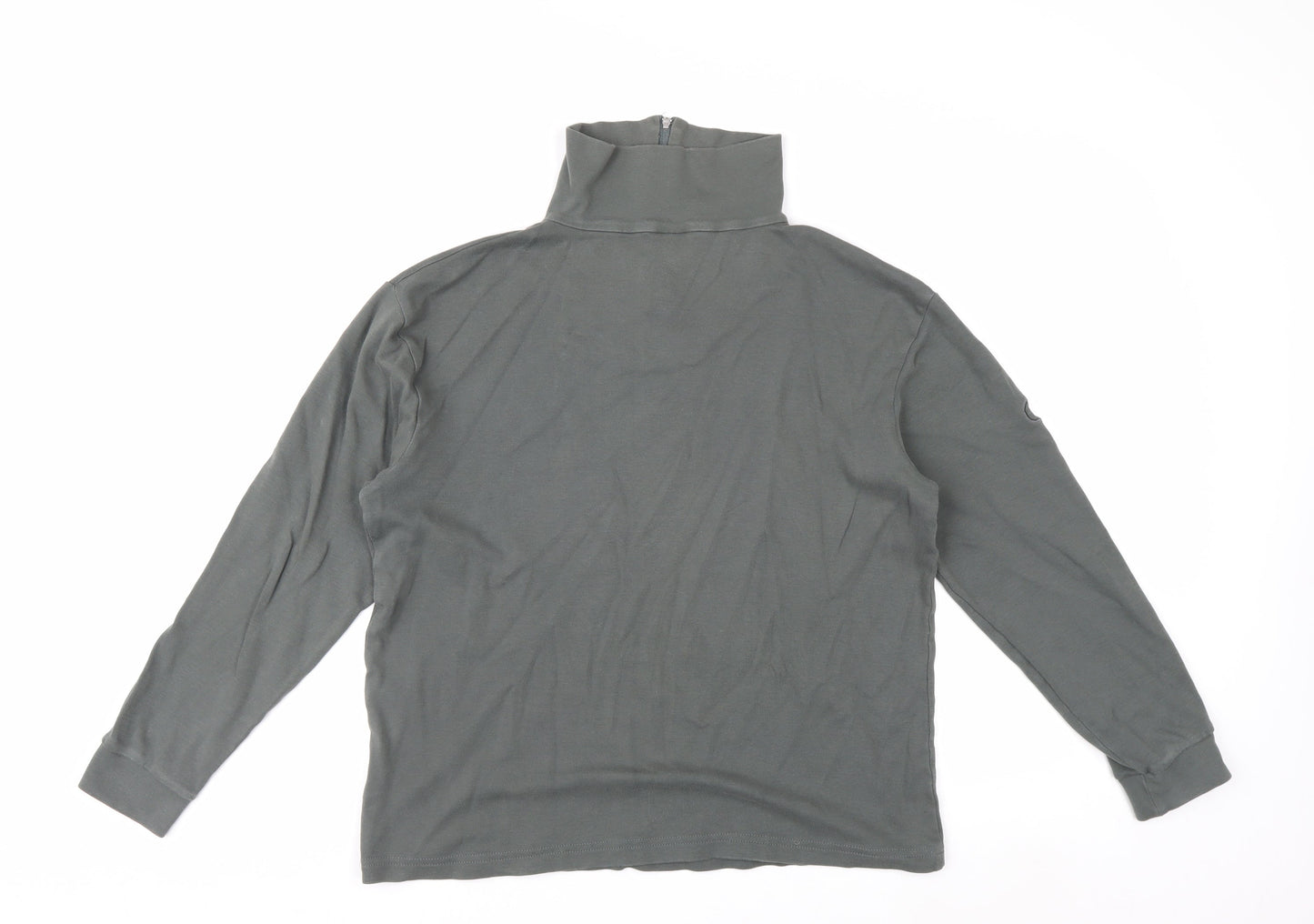 Benger Men's Grey 1/4 Zip Cotton Sweatshirt Size L Regular Fit