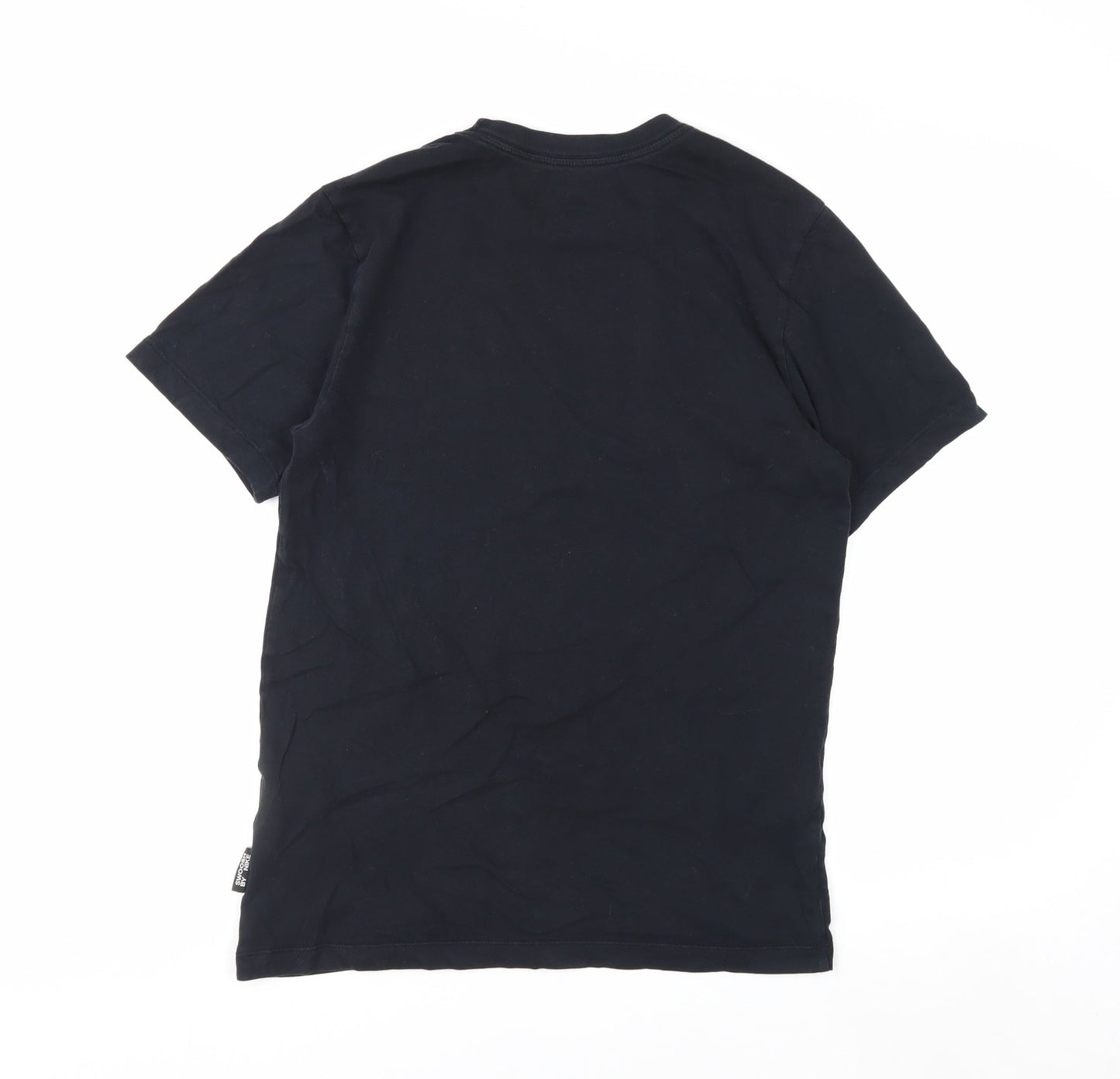 Nike Men’s Black Swoosh Graphic Cotton T-Shirt Size S