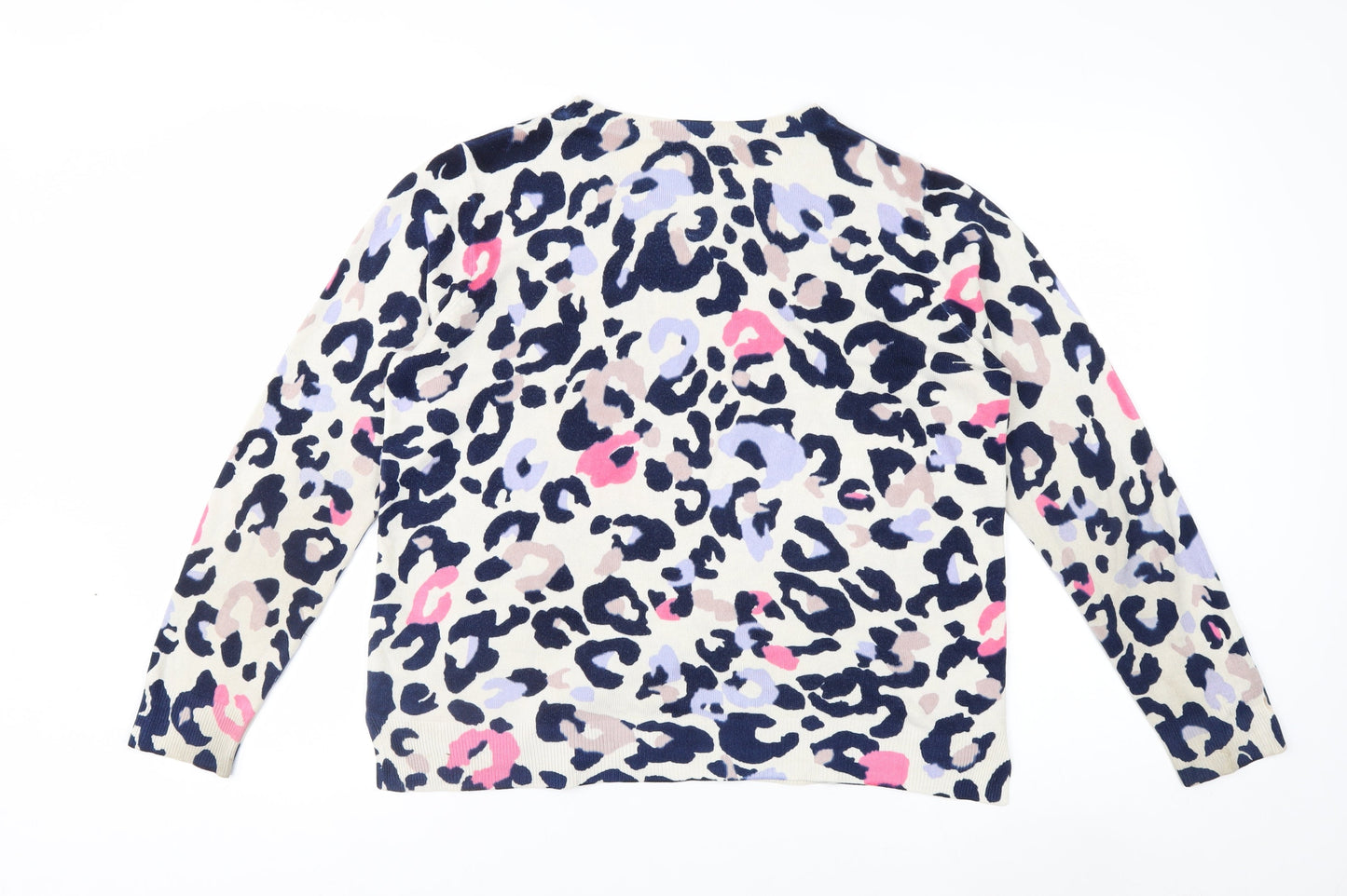 Marks and Spencer Women's Multicoloured Animal Print Acrylic Jumper Size 14