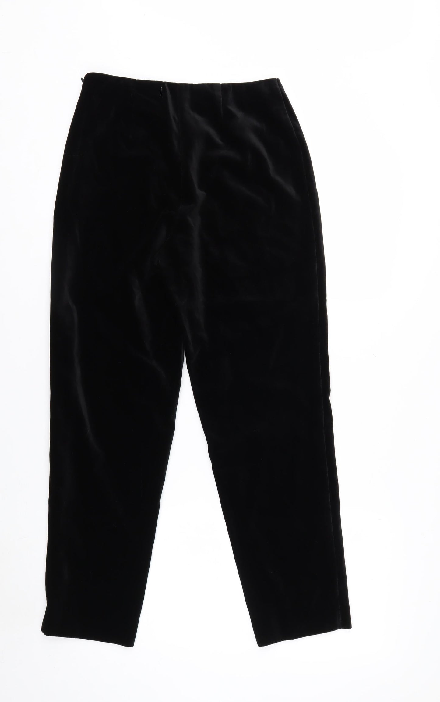 Marks and Spencer Women’s Black Velvet Petite Size 10 Straight Trousers
