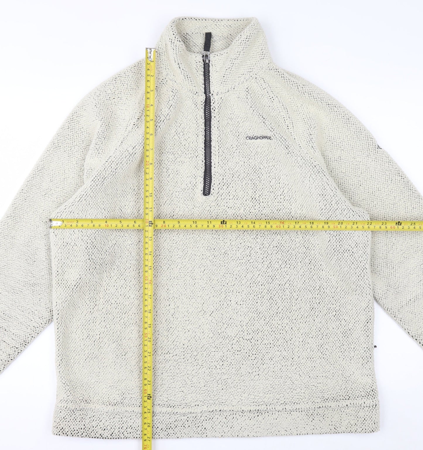Craghoppers Men’s Beige Fleece 1/4 Zip Pullover Sweatshirt L