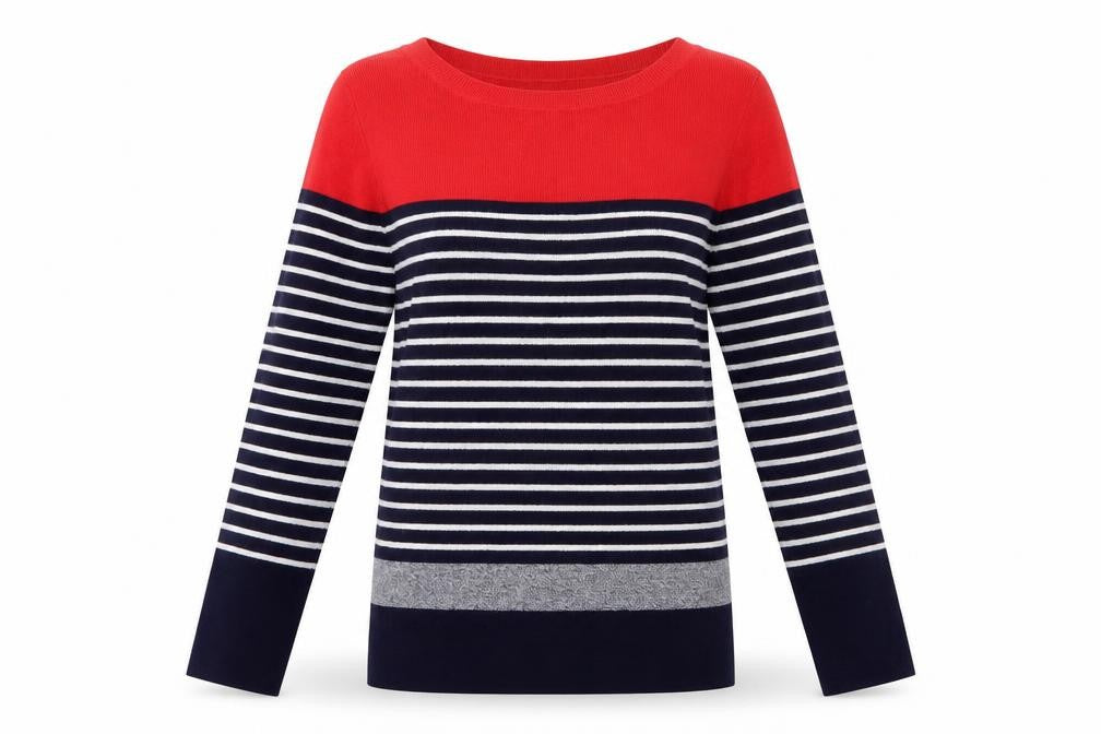 Oasis Women's Multicoloured Striped Boat Neck Knit Jumper Size S