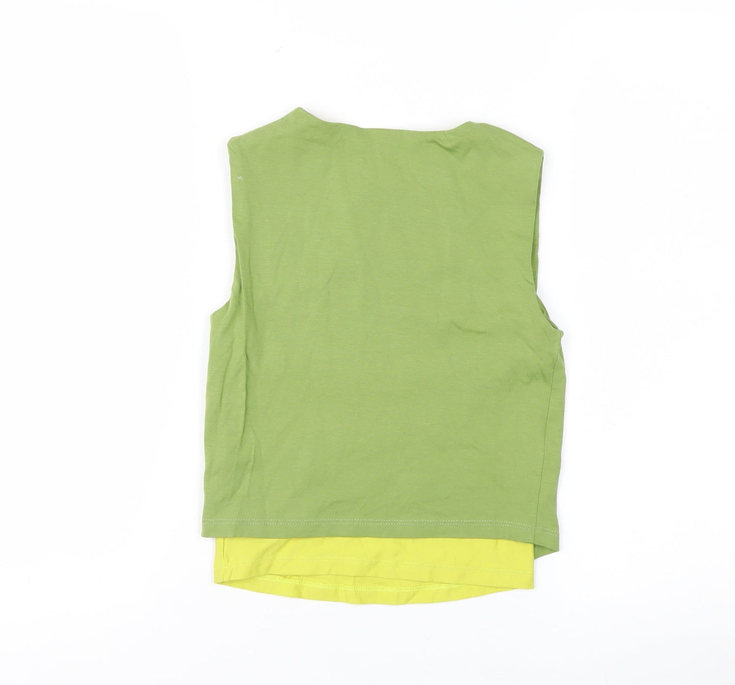 Collusion Women’s Green Cropped Cutout Tank Top Size 6