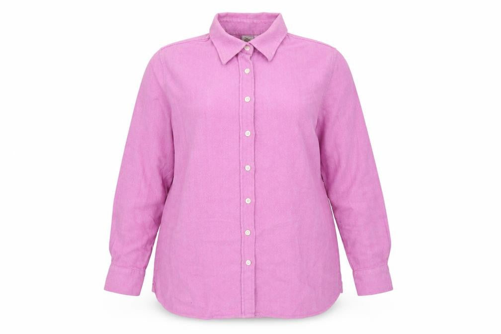 Oxford Shirt Co. Women's Pink Cotton Button-Up Shirt Size 18 Long Sleeve