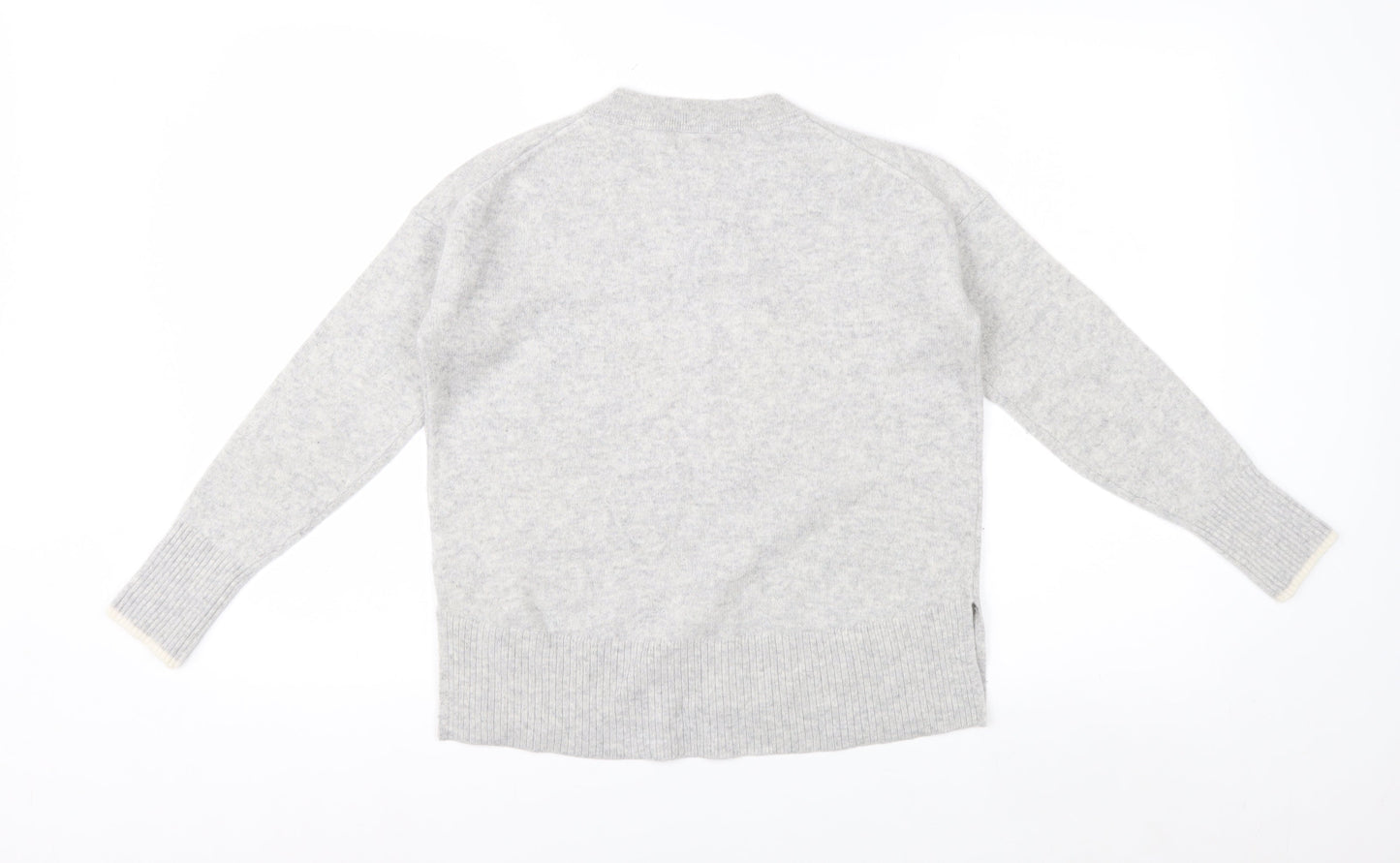 The White Company Womens Grey Small Cashmere Heart Jumper