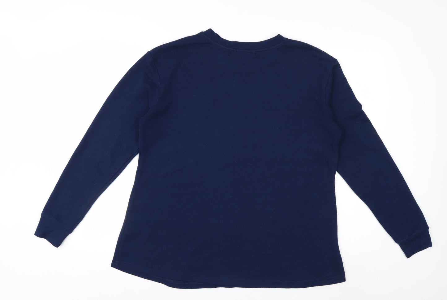 M&Co Women’s Blue Sequin Star Jumper UK 16 Long Sleeve Pullover