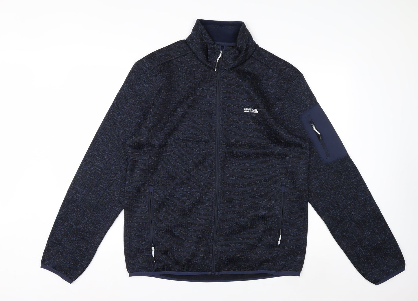 Regatta Men's Blue Full Zip Fleece Jacket Size L Outdoor Casual