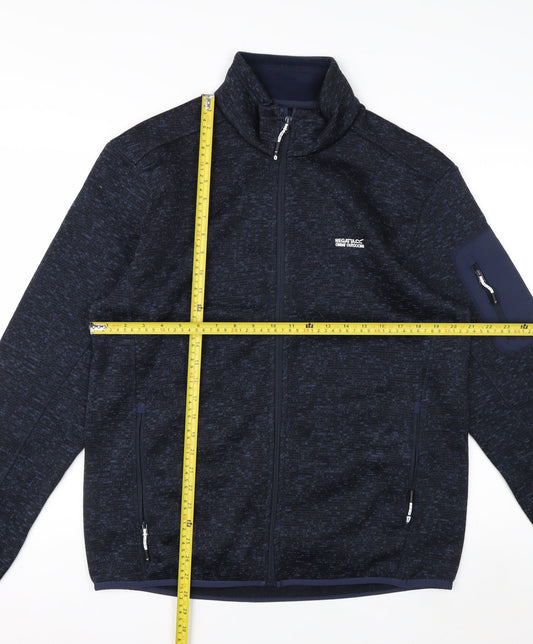 Regatta Men's Blue Full Zip Fleece Jacket Size L Outdoor Casual