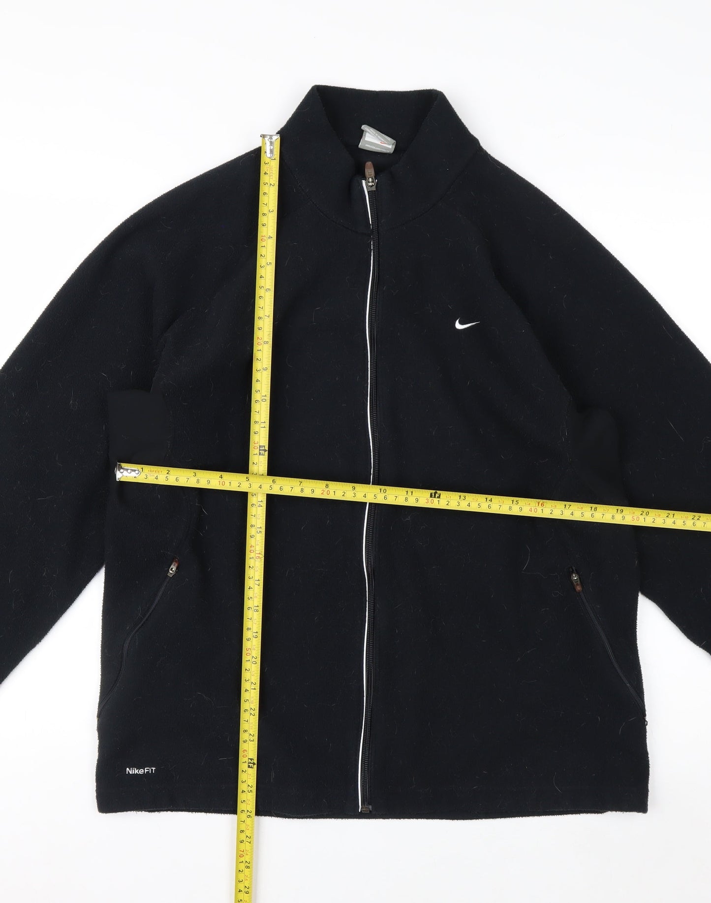 Nike Men's Black L Polyester Fleece Full Zip Jacket
