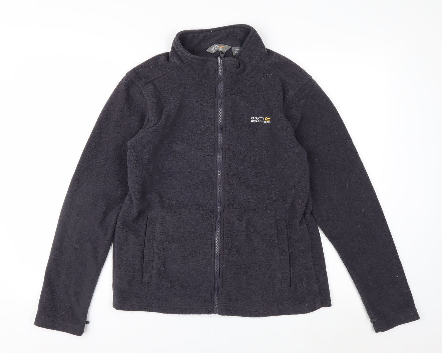 Regatta Boys Black Fleece Full Zip Outdoor Jacket 16 Years